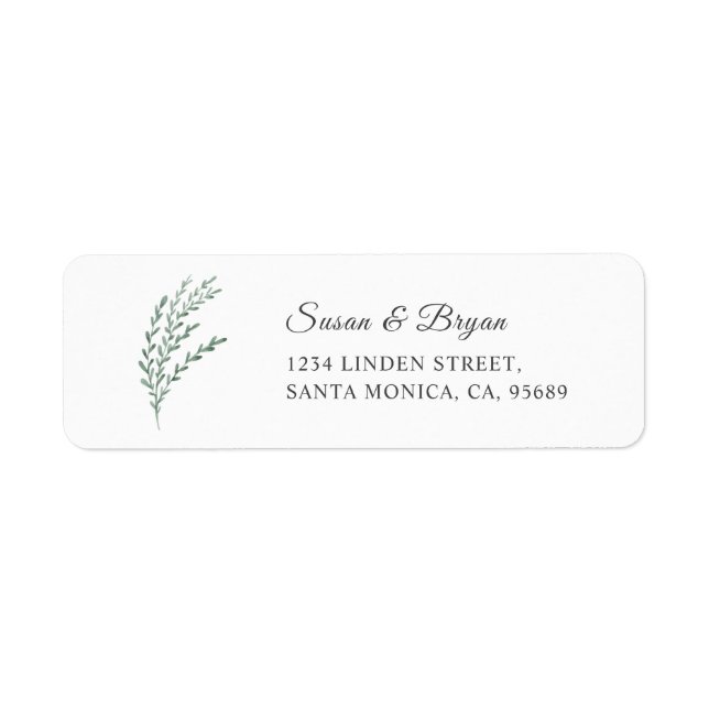 Elegant Watercolor Lavender Address Label (Front)