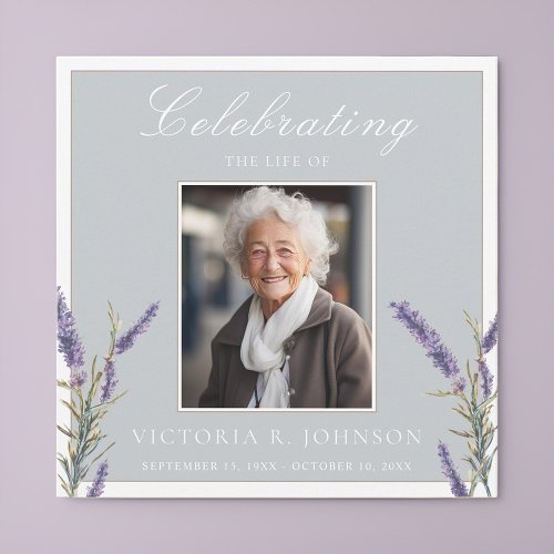 Elegant Watercolor Lavender Celebration of Life Invitation