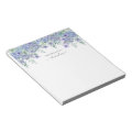 Elegant Watercolor Lavender Floral Botanical Leaf Notepad | Zazzle