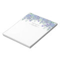 Elegant Watercolor Lavender Floral Botanical Leaf Notepad | Zazzle