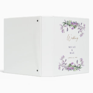 Elegant Watercolor Lavender Wedding Binder