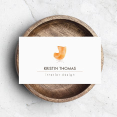 Elegant Watercolor Leather Chair Interior Designer Business Card at Zazzle