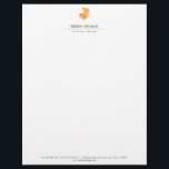 Elegant Watercolor Leather Chair Interior Designer Letterhead<br><div class="desc">Coordinates with the Elegant Watercolor Leather Chair Interior Designer Business Card Template by 1201AM. A simple watercolor illustration of a mid-century modern leather egg chair is combined with your name or business name for a professional brand identity on this personalized letterhead. Perfect for interior designers, home stagers, furniture shops, decorators...</div>