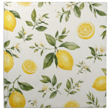Elegant Watercolor Lemon Blossom Botanical Pattern
