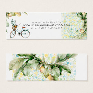 Elegant Watercolor Lemon Wedding Website RSVP