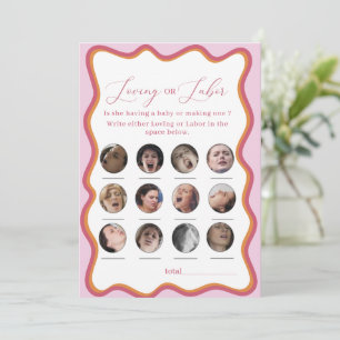 Elegant Watercolor Loving or Labor Game Invitation