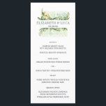 Elegant Watercolor Mediterranean Citrus Wedding Menu<br><div class="desc">Beautiful menu cards to compliment your table settings at your wedding or next dinner party. Add your custom wording to this design by using the "Edit this design template" boxes on the right hand side of the item, or click the blue "Customize it" button to arrange the text, change the...</div>