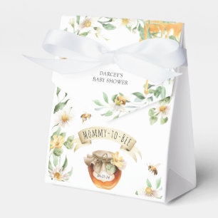 Elegant Watercolor Mommy-to-Bee Honey Baby Shower  Favor Boxes