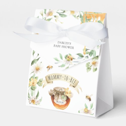 Elegant Watercolor Mommy_to_Bee Honey Baby Shower  Favor Boxes