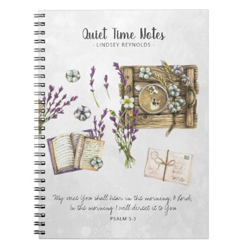 Elegant Watercolor Monogram Quiet Time Journal