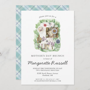 Elegant Watercolor Mother's Day Picnic Brunch Invitation