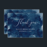 Elegant watercolor navy nautical bridal shower thank you card<br><div class="desc">Elegant watercolor navy nautical bridal shower thank you card. Please contact me if you need additional items.</div>