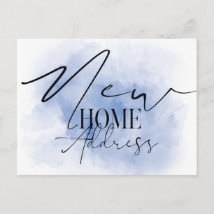 Elegant Watercolor New Home New Address Postcard