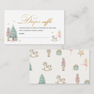 Elegant Watercolor Nutcracker ballet baby shower d Enclosure Card