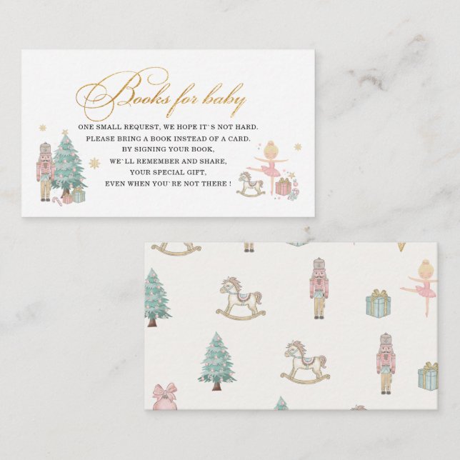 Elegant Watercolor Nutcracker BalletEnclosure Card (Front/Back)