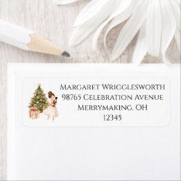 Elegant Watercolor Nutcracker Suite Return Address Label