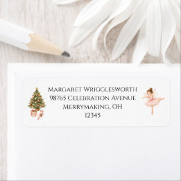 Elegant Watercolor Nutcracker Suite Return Address Label