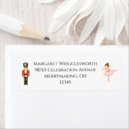 Elegant Watercolor Nutcracker Suite Return Address Label