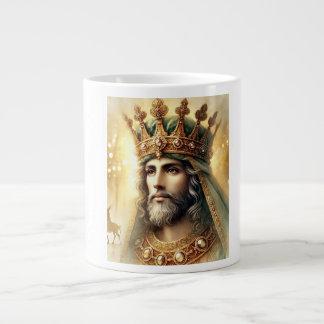 Elegant Watercolor of a Wise King Giant Coffee Mug