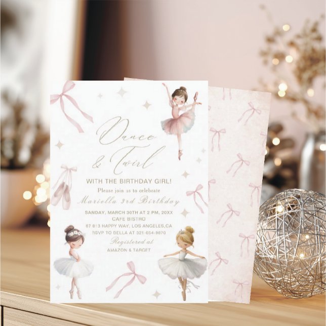 Elegant  Watercolor One 3rd Birthday tutu cute Gir Invitation (Creator Uploaded)