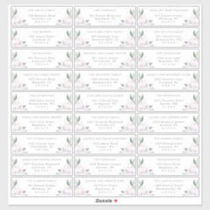 Elegant Watercolor Orchids  Guest Address Labels