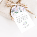 Elegant Watercolor Orchids Wedding Love & Thanks Gift Tags<br><div class="desc">This elegant collection features delicate purple orchids and watercolor greenery leaves paired and a classy calligraphy font. To change details, click «Personalize». All elements adjustable. To move the text and image or change the size, font or color, click «Click to customize further». View the collection link on this page to...</div>
