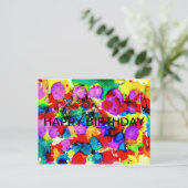 Elegant Watercolor Painting Happy birthday Postcard (Standing Front)