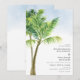 Elegant Watercolor Palm Tree Beach Wedding Invitation | Zazzle