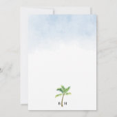 Elegant Watercolor Palm Tree Beach Wedding Invitation | Zazzle