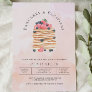 Elegant Watercolor Pancakes Brunch & Baby Shower Invitation