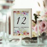Elegant Watercolor Pastel Floral Table Number<br><div class="desc">Watercolor pastel floral wedding table cards. The floral watercolor design has a wash effect creating a soft feel. For further customization, please click the "Customize" button and use our design tool to modify this template. The text styles and colors are changeable. If you prefer a different paper or paper cut...</div>