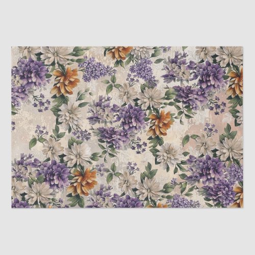 Elegant Watercolor Pastel Flowers Decoupage Tissue Paper
