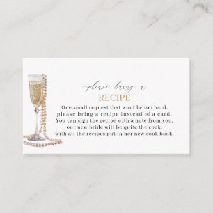 Elegant Watercolor Pearls Prosecco Bridal Shower R Enclosure Card