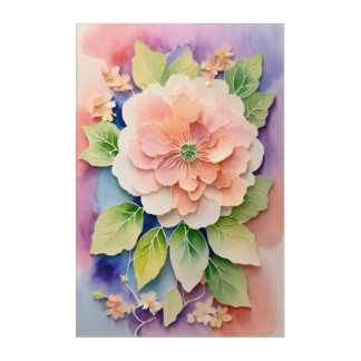 Elegant Watercolor Peony Art Print