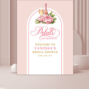 Elegant watercolor petals and prosecco photo wall tapestry