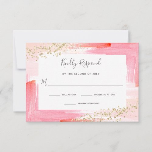 Elegant Watercolor Pink and Gold Bat Mitzvah