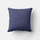 Elegant watercolor pink blue flower line pattern throw pillow (Back)
