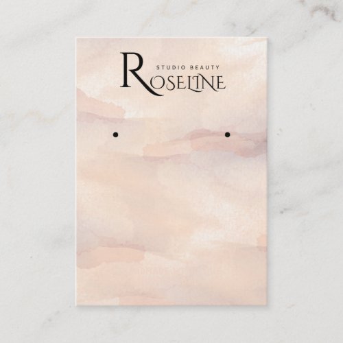 Elegant Watercolor pink  Earring Display Business Card