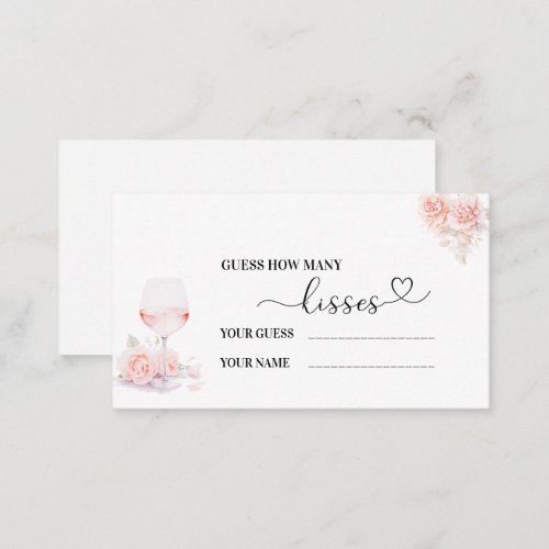 Elegant Watercolor Pink Floral Bridal shower how m Enclosure Card