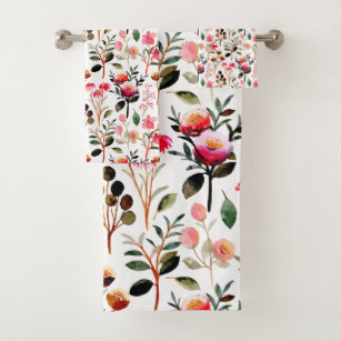 Floral bath towels sale deals