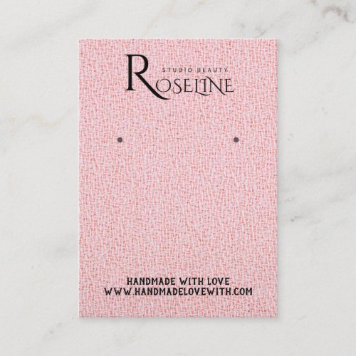 Elegant Watercolor pink glitter Earring Display Business Card