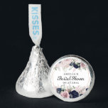 Elegant Watercolor Pink Roses Bridal Shower Favor<br><div class="desc">Romantic custom watercolor rose border bridal shower Hershey's Kisses Favors.  Add a personal touch to your bridal shower favors by adding your bride-to-be's name.</div>