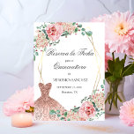 Elegant Watercolor Pink Spanish Quincea&#241;era Quince Save The Date at Zazzle