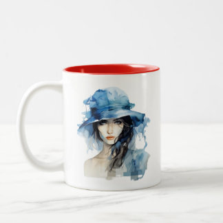 Elegant Watercolor Portrait Mug
