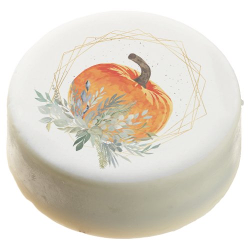 Elegant Watercolor Pumpkin Chocolate Covered Oreo