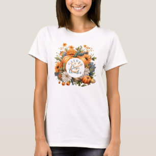 Elegant Watercolor Pumpkin Thanksgiving T-Shirt
