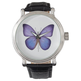 Elegant Watercolor Purple Butterfly Watch