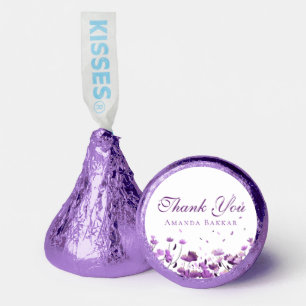 Elegant Watercolor Purple Floral Personalized Chic Hershey®'s Kisses®