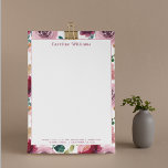 Elegant Watercolor Purple Flowers Typography Name Letterhead<br><div class="desc">Enhance your personal or professional correspondence with our "Elegant Watercolor Purple Flowers Typography" Letterhead! 🌺📄 This sophisticated and artistic letterhead design adds a touch of refinement to your letters, notes, or business communications. Featuring elegant watercolor purple flowers and stylish typography, this letterhead brings a sense of grace and charm to...</div>