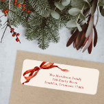 Elegant Watercolor Red Bow Christmas Address Label<br><div class="desc">Elegant Watercolor Red Bow Christmas Address label features a beautiful watercolor bow illustration.</div>